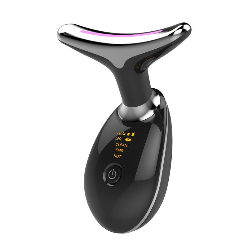 Thermal EMS Neck Lifting Wrinkle Massager showcasing LED Photon Therapy for wrinkle removal and skin tightening.