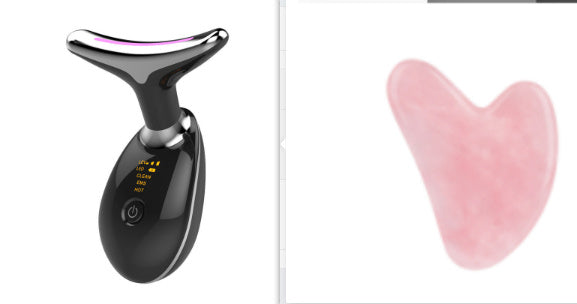 Thermal EMS Neck Lifting Wrinkle Massager showcasing LED Photon Therapy for wrinkle removal and skin tightening.